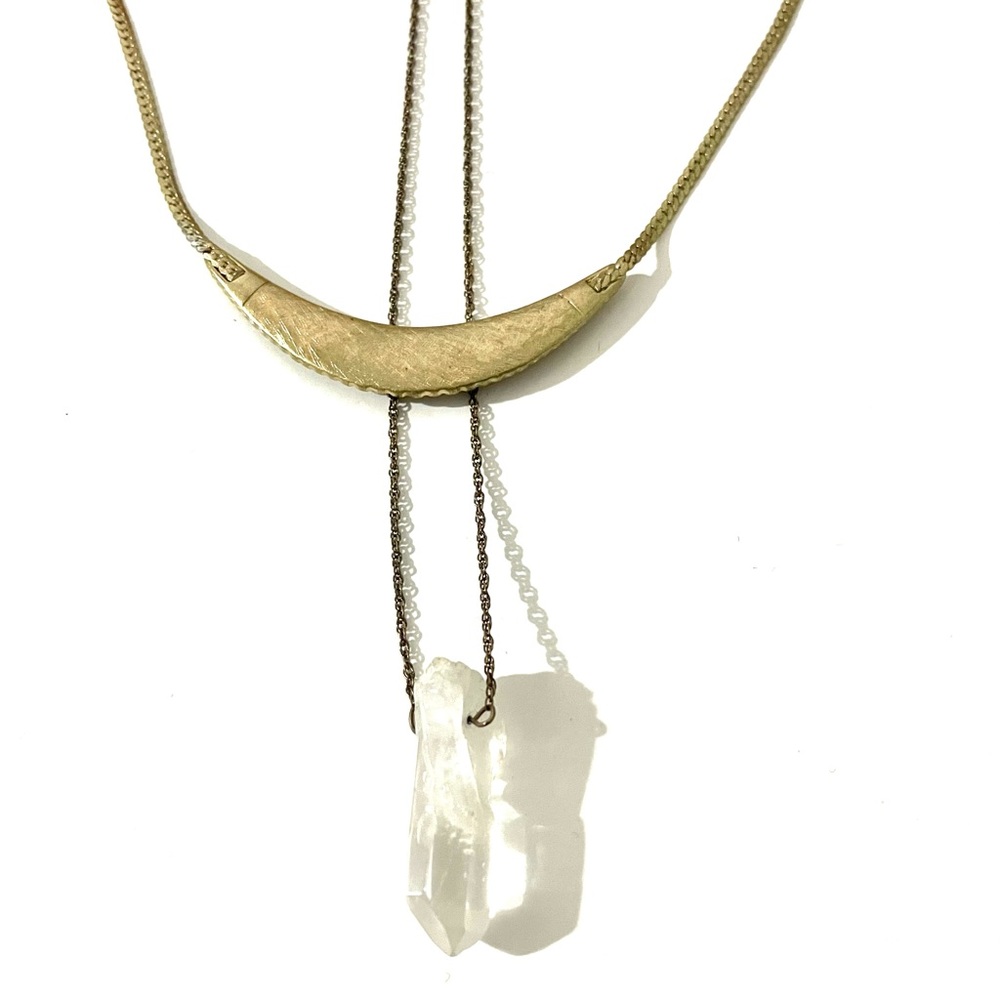 Cute 2-stranded necklace with stone